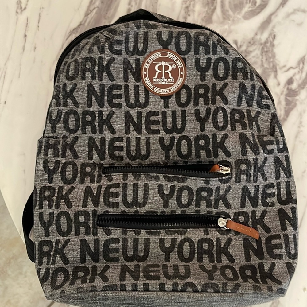 New York Robin Ruth Backpack - grey & black